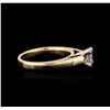 Image 3 : 14KT Yellow Gold and Platinum 0.57 ctw Diamond Solitaire Ring