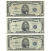 Image 1 : 1953 $5 Silver Certificate Currency Lot of 3