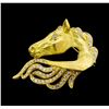 1.87 ctw Diamond Horse Pin - 18KT Yellow Gold