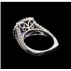 Image 3 : 3.65 ctw Tanzanite and Diamond Ring - 14KT White Gold
