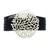 Image 1 : Coral Branch Multi Strand Bracelet - Rhodium Plated