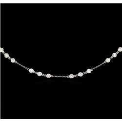 14KT White Gold 2.96 ctw Diamond Necklace