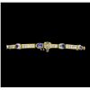 Image 3 : 3.10 ctw Tanzanite and Diamond Bracelet - 14KT Yellow Gold