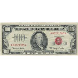 1966 $100 Red Seal Legal Tender Bank Note