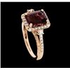 Image 4 : 2.47 ctw Tourmaline and Diamond Ring - 14KT Rose Gold