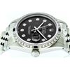 Image 2 : Rolex Stainless Steel Black Diamond and Sapphire DateJust Men's Watch