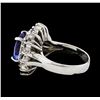 Image 3 : 4.81 ctw Tanzanite and Diamond Ring - 14KT White Gold