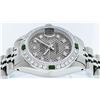 Image 5 : Rolex Stainless Steel VVS Diamond and Emerald DateJust Ladies Watch