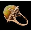 Image 3 : 20.05 ctw Opal and Diamond Ring - 14KT Rose Gold