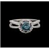 Image 2 : 1.40 ctw Fancy Blue Diamond Ring - 14KT White Gold