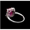 Image 3 : 4.40 ctw Ruby and Diamond Ring - 14KT White Gold