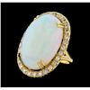 23.60 ctw Opal and Diamond Ring - 14KT Yellow Gold