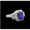 14KT White Gold 2.24 ctw Tanzanite and Diamond Ring