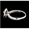 Image 3 : 1.04 ctw Tourmaline and Diamond Ring - 14KT White Gold