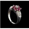 Image 4 : 1.92 ctw Ruby and Diamond Ring - 14KT White Gold