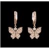 0.73 ctw Diamond Earrings - 14KT Rose Gold