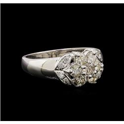 14KT White Gold 0.65 ctw Diamond Ring