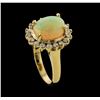 Image 4 : 2.42 ctw Opal and Diamond Ring - 14KT Yellow Gold