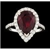 Image 2 : 5.35 ctw Ruby and Diamond Ring - 14KT White Gold