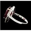 Image 3 : 5.35 ctw Ruby and Diamond Ring - 14KT White Gold