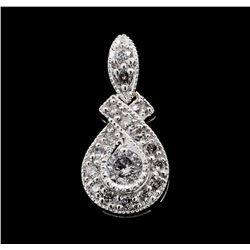 0.25 ctw Diamond Pendant - 14KT White Gold