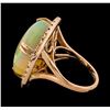 Image 3 : 19.78 ctw Opal and Diamond Ring - 14KT Rose Gold