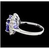Image 3 : 5.16 ctw Tanzanite and Diamond Ring - 14KT White Gold