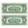 Image 2 : 1963 $2 Uncirculated Red Seal Bill Lot of 2