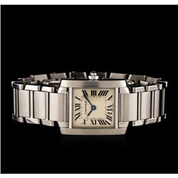 Cartier Stainless Steel Tank Francaise Ladies Watch