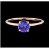 Image 2 : 0.81 ctw Tanzanite Ring - 14KT Rose Gold