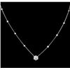 0.80 ctw Diamond Necklace - 14KT White Gold