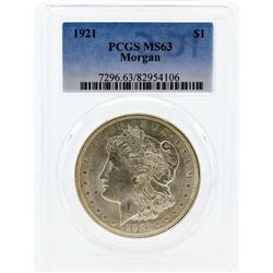 1921 PCGS MS63 Morgan Silver Dollar