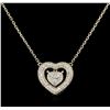 Image 2 : 0.72 ctw Diamond Heart Necklace - 14KT Yellow Gold