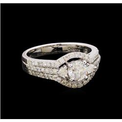 14KT White Gold 0.88 ctw Diamond Ring