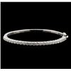 14KT White Gold 3.00 ctw Diamond Bangle Bracelet