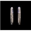 0.55 ctw Diamond Earrings - 14KT White Gold