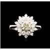 Image 2 : 14KT White Gold 1.48 ctw Diamond Ring