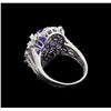 Image 3 : 4.47 ctw Tanzanite and Diamond Ring - 14KT White Gold