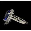 Image 3 : 4.81 ctw Tanzanite and Diamond Ring - 14KT White Gold