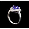 Image 4 : 14KT White Gold 3.40 ctw Tanzanite and Diamond Ring
