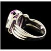 Image 3 : 13.30 ctw Kunzite and Diamond Ring - Platinum