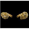 0.80 ctw Diamond Cuff Links - 14KT Yellow Gold