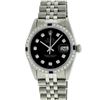 Rolex Stainless Steel 1.00 ctw Diamond and Sapphire DateJust Men's Watch