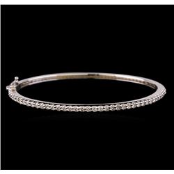 14KT White Gold 1.32 ctw Diamond Bangle Bracelet