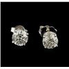 1.43 ctw Diamond Solitaire Earrings - 14KT White Gold