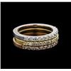 14KT Three-Tone Gold 0.70 ctw Diamond Rings