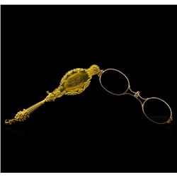 Lorgnette 14KT Yellow Gold Antique Opera Glasses