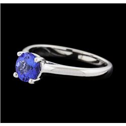 0.80 ctw Tanzanite Ring - 14KT White Gold