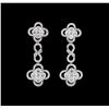 Image 1 : 3.26 ctw Diamond Earrings - 18KT White Gold