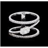 Image 2 : 0.99 ctw Diamond Ring - 14KT White Gold